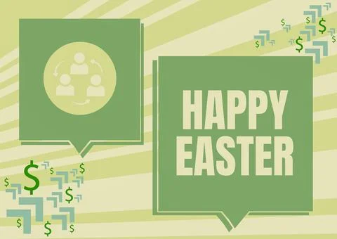 Text caption presenting Happy Easter. Business showcase a celebration of the Illustration
