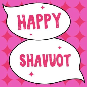 Text caption presenting Happy Shavuot. Business overview Jewish holiday 스톡 일러스트