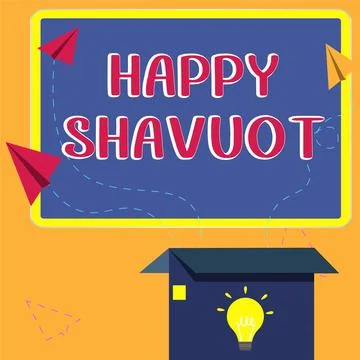Text caption presenting Happy Shavuot. Business overview Jewish holiday Illustrazione stock