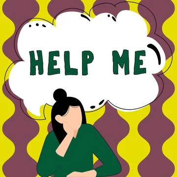 Text caption presenting Help Me. Business approach Asking someone to assist you Ilustração Stock