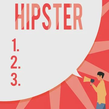 Text caption presenting Hipster. Business approach the choices and music Stock Illustration