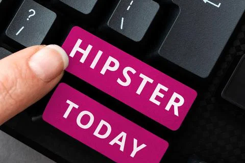 Text caption presenting Hipster. Business approach used as pejorative for Stock Photos