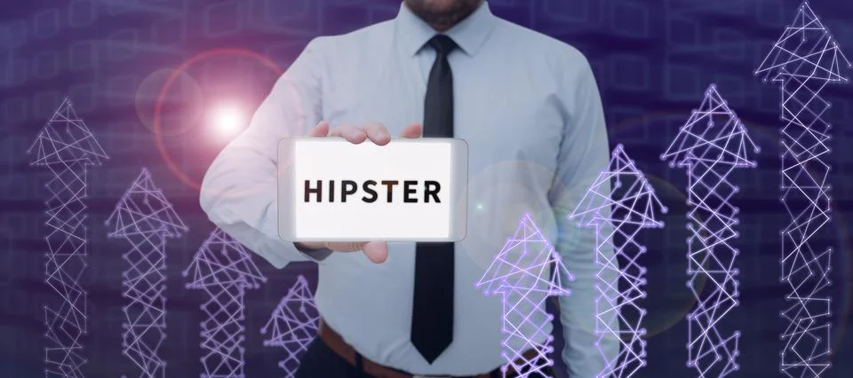 Text caption presenting Hipster. Internet Concept used as pejorative for someone 스톡 사진