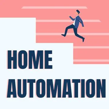 Text caption presenting Home Automation. Business approach home solution that Stock Illustration