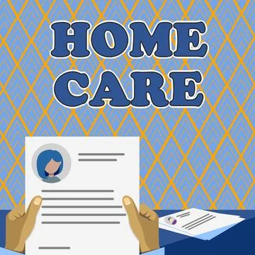 Text caption presenting Home Care. Internet Concept Place where showing can get 스톡 일러스트