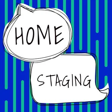 Text caption presenting Home Staging. Business approach preparation of a priv Stock Illustration