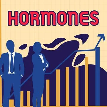 Text caption presenting Hormones. Business showcase regulatory substance Stock Illustration