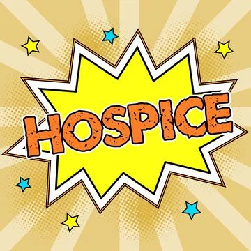 Text caption presenting Hospice. Business concept focuses on the palliation of a Stock Illustration