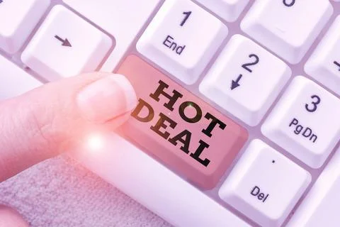 Text caption presenting Hot Deal. Business showcase An agreement through which Foto stock