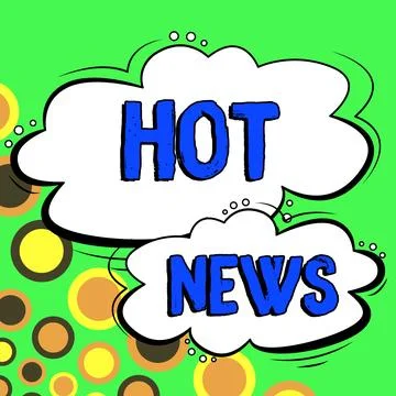 Text caption presenting Hot News. Business showcase subject that experiences Stock Illustration