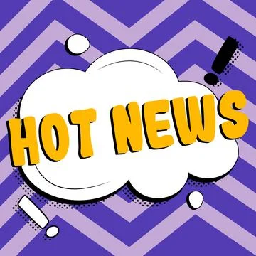 Text caption presenting Hot News. Business concept subject that experiences Stock Illustration