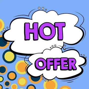 Text caption presenting Hot Offer. Internet Concept product or programme that is Stock Illustration