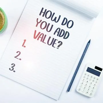 Text caption presenting How Do You Add Value. Internet Concept Bring business 写真素材