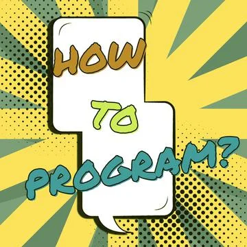 Text caption presenting How To Program. Conceptual photo Instruction for Stock Illustration