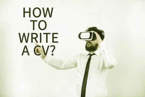 Text caption presenting How To Write A Cv. Business overview Recommendations  Stock Photos