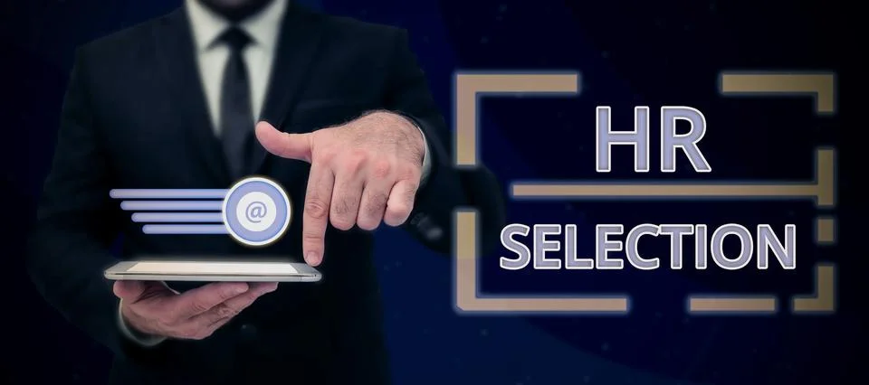 Text caption presenting Hr Selection. Business idea Process and approached by Stock Photos