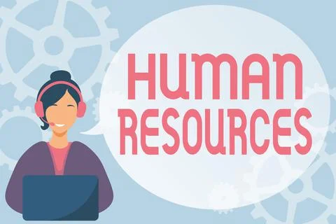 Text caption presenting Human Resources. Business approach The showing who make Illustrazione stock