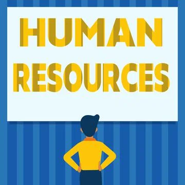 Text caption presenting Human Resources. Concept meaning The showing who make up Illustrazione stock