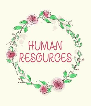 Text caption presenting Human Resources. Business concept The showing who make Illustrazione stock