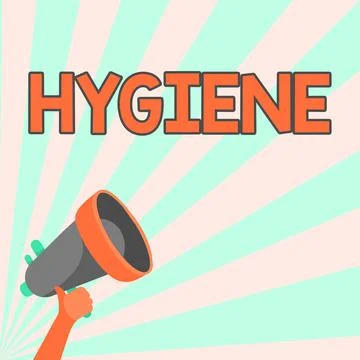 Text caption presenting Hygiene. Business approach study of science of the Stock Illustration