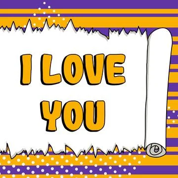 Text caption presenting I Love You. Business showcase Expressing romantic Stock Illustration
