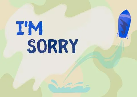 Text caption presenting I M Sorry. Concept meaning To ask for forgiveness to Stock Illustration