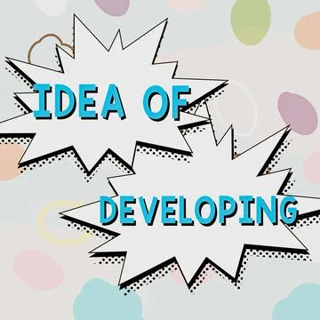 Text caption presenting Idea Of Developing. Business overview Startup launch Stock Illustration