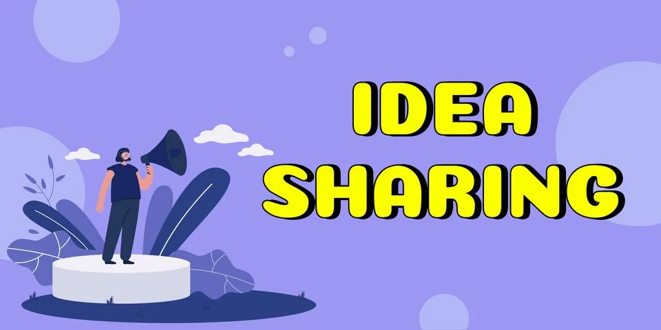 Text caption presenting Idea Sharing. Business idea Startup launch innovation イラスト素材