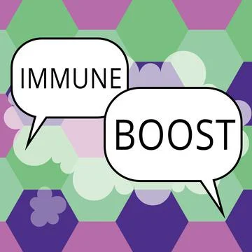 Text caption presenting Immune Boost. Business approach being able to resist a Stock Illustration