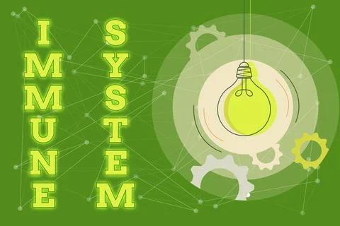 Text caption presenting Immune System. Business approach Complex network work Illustrazione stock