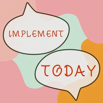 Text caption presenting Implement. Internet Concept set budget for advertising Stockillustratie