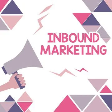 Text caption presenting Inbound Marketing. Conceptual photo Process of Illustrazione stock