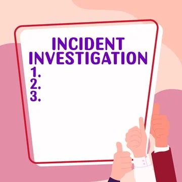 Text caption presenting Incident Investigation. Internet Concept responsible for Stock Illustration