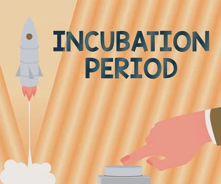 Text caption presenting Incubation Period. Business concept time elapsed Stock Illustration