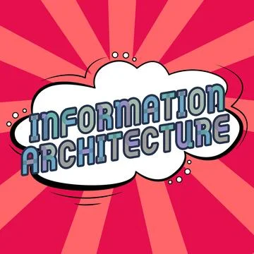Text caption presenting Information Architecture. Word Written on structural Stock Illustration