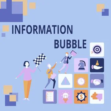 Text caption presenting Information Bubble. Business showcase phenomenon that Stock Illustration