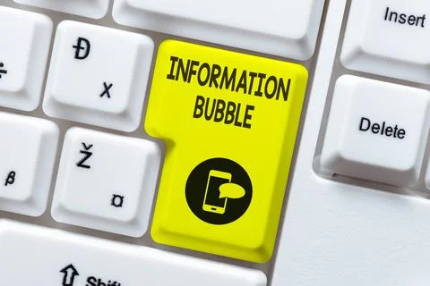 Text caption presenting Information Bubble. Internet Concept phenomenon that Foto stock