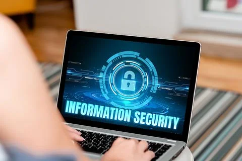 Text caption presenting Information Security. Business approach being protected Stock Photos