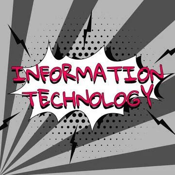 Text caption presenting Information Technology. Business concept use Systems to Stock-Illustration