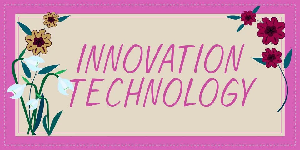 Text caption presenting Innovation Technology. Internet Concept New Idea or Stock Illustration