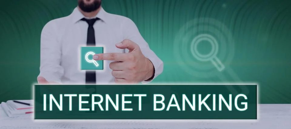 Text caption presenting Internet Banking. Business idea delivers the content of Stock Photos