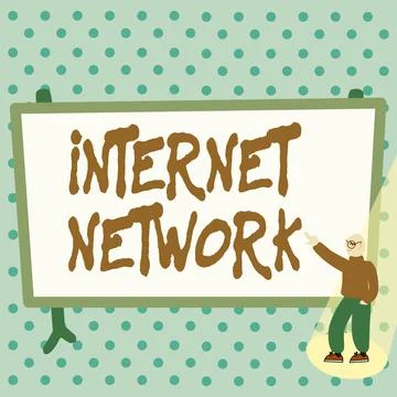 Text caption presenting Internet Network. Word for connects computers together イラスト素材