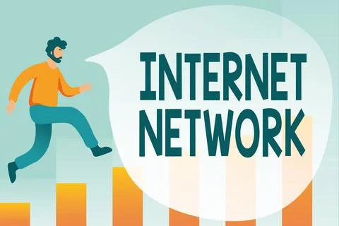 Text caption presenting Internet Network. Conceptual photo connects computers Stock Illustration