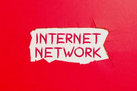 Text caption presenting Internet Network. Business idea etermines how it Stock Photos
