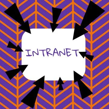 Text caption presenting Intranet. Internet Concept local or restricted Ilustração Stock