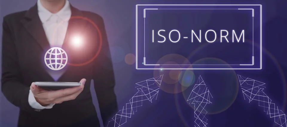 Text caption presenting Iso Norm. Business concept An accepted standard or a way Fotos de archivo