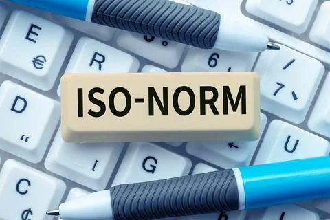Text caption presenting Iso Norm. Word Written on An accepted standard or a way 스톡 사진