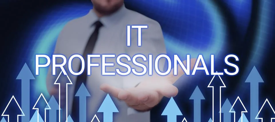 Text caption presenting It Professionals. Concept meaning process of acquiring Stock Photos