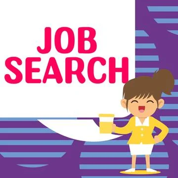 Text caption presenting Job Search. Conceptual photo An act of person to find 스톡 일러스트
