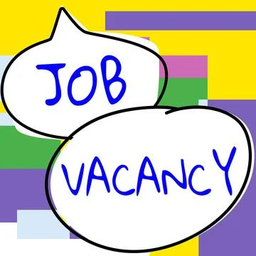 Text caption presenting Job Vacancy. Business idea empty or available paid place Illustrazione stock
